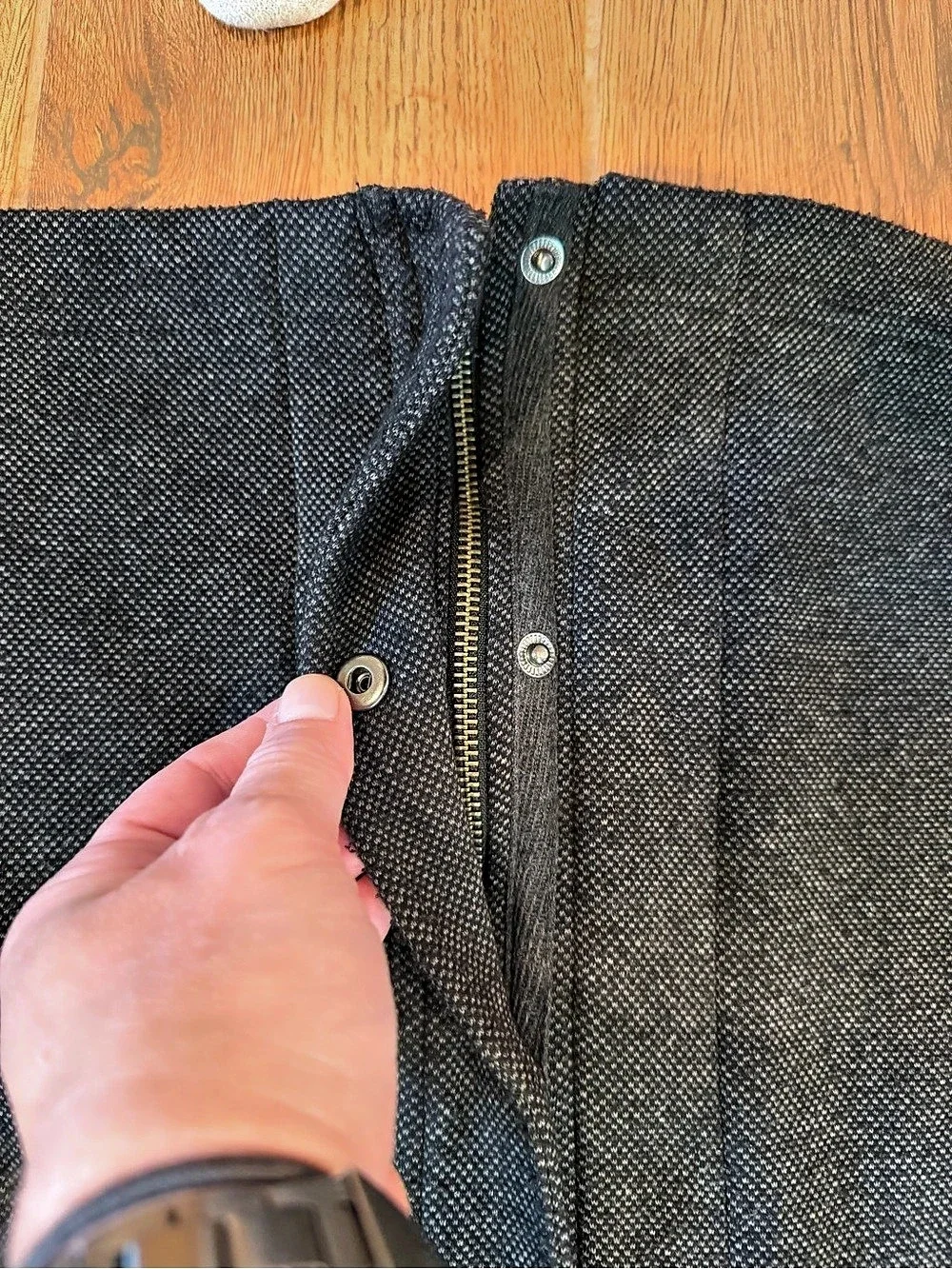 Banana Republic Men's Textured Hooded Jacket Black XL